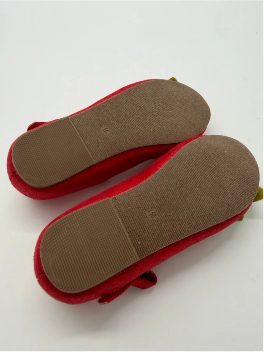 JOYFOLIE Red Flats with Rose Size 10 Toddler